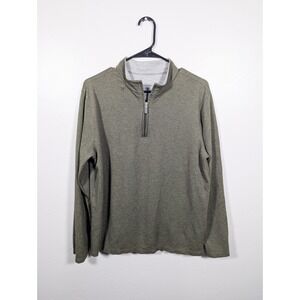 Mizzen Main Sweater Mens‎ M Green  1/4 Zip Quarter Zip Sweatshirt Golf Proflex